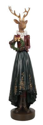 Decoro renna femmina 9x8x31,5 - L'arte di nacchi