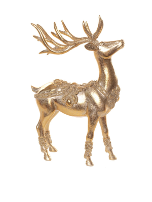 Decoro renna 8x8,5x32 - L'arte di nacchi