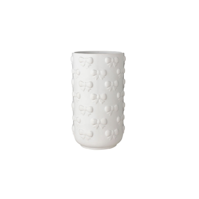 Vaso con fiocchi D14xH25 bianco - L'arte di nacchi