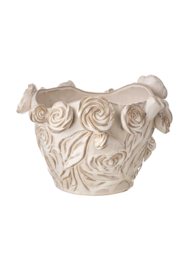 Vaso con rose 27x27xH19 - L'Arte di nacchi