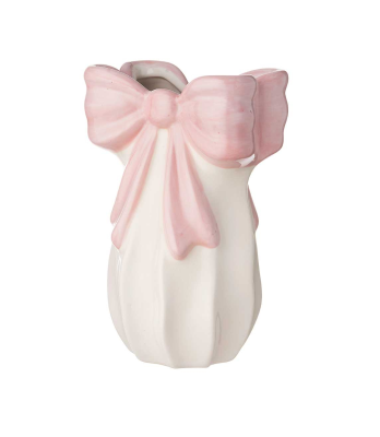 Vaso con fiocco rosa - L'Arte di nacchi
