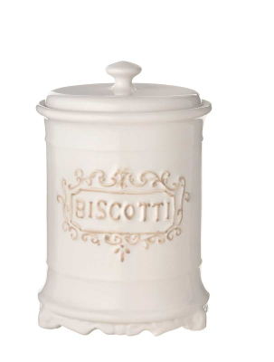 Barattolo con scritta 'Biscuits' D16 H24 - L'arte di nacchi