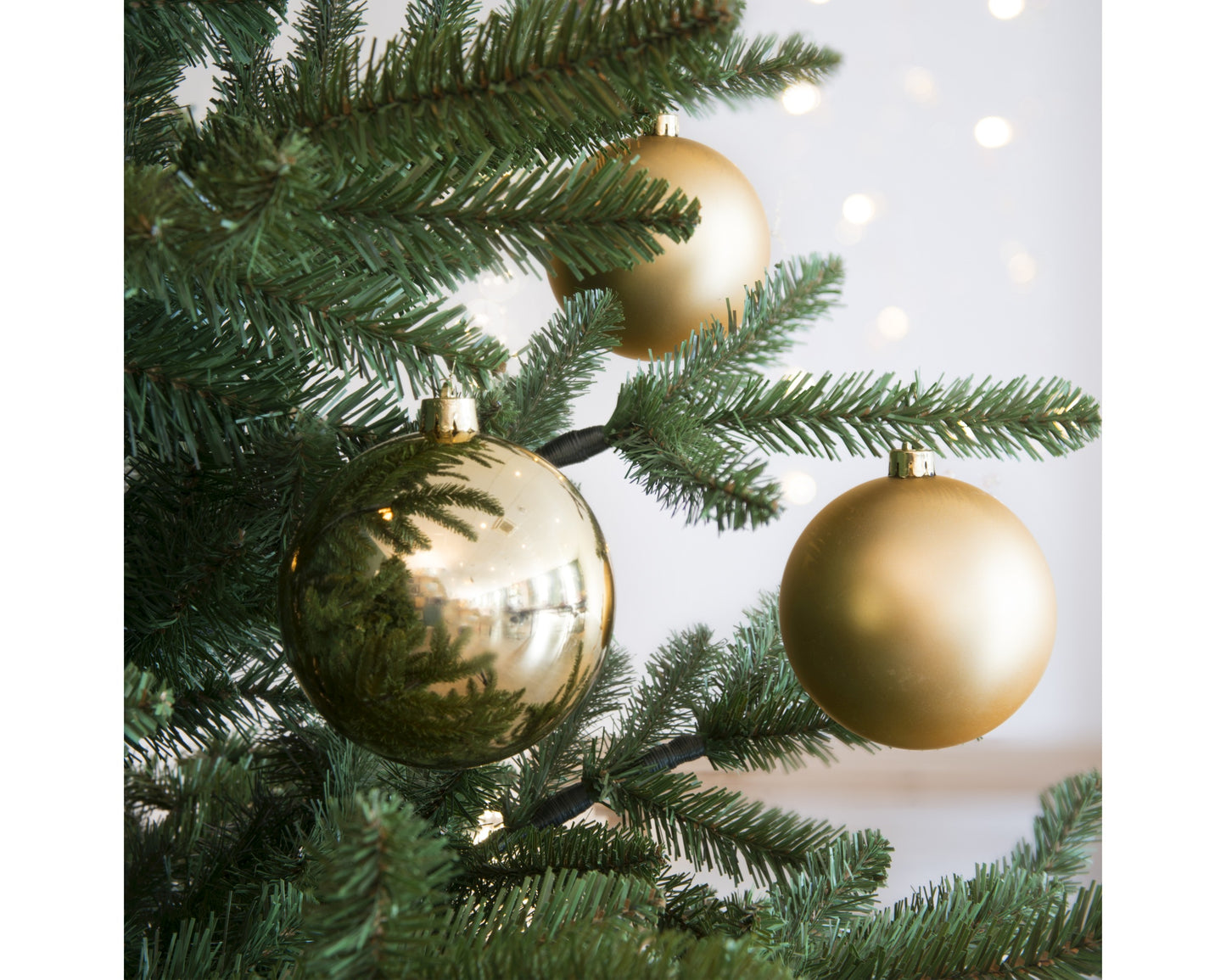 Confezione di 4 sfere assortite oro D10cm - Decoris