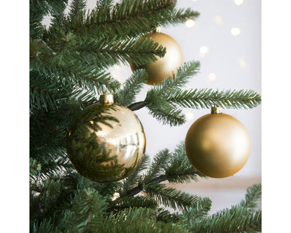 Confezione di 4 sfere assortite oro D10cm - Decoris