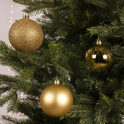 Confezione di 34 sfere in plastica oro D8 - Kaemingk