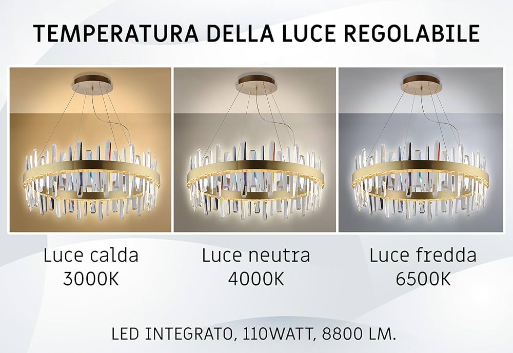 Lampadario a LED D80 ‘Brahms' - Leo Lux