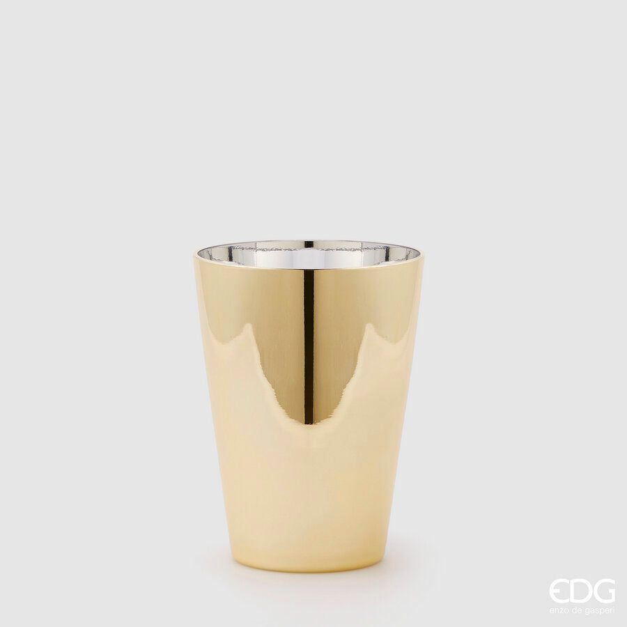 Vaso in vetro oro lucido D26 H20 - EDG