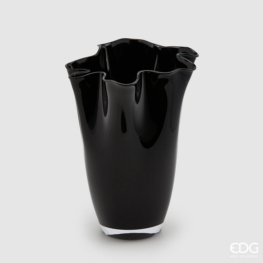 Vaso Drappo Nida nero D28 H24,5 - EDG