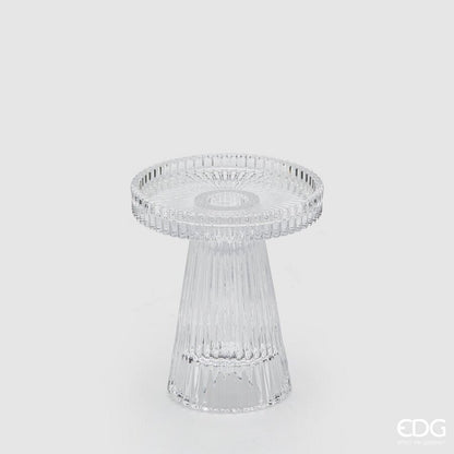 Porta candela cono righe H11,5 D9,8 - EDG