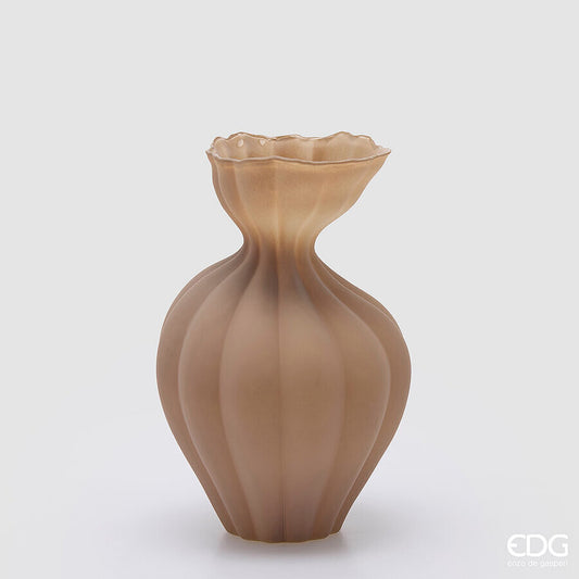 Vaso in vetro 'Flow Sinuoso' D30,50xH19.50 - EDG