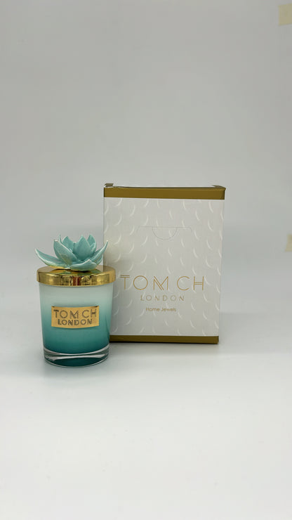 Candela con tappo a fiore linea 'Denise Curcuma' - TOM CH LONDON