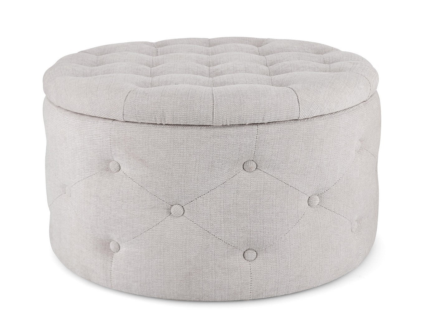Pouf contenitore p.scarpe 'Ernestine' grigio chiaro D70x40h - Bizzotto