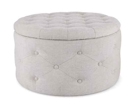 Pouf contenitore p.scarpe 'Ernestine' grigio chiaro D70x40h - Bizzotto