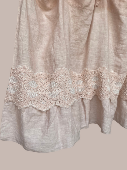 Mantovana volant Petra colore polvere di cipria - Chez moi