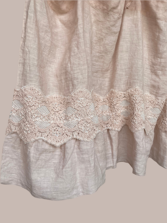 Mantovana volant Petra colore polvere di cipria - Chez moi