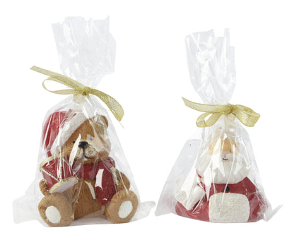 Candele assortito babbo e orso 7x8xH8,5 - Kaemingk