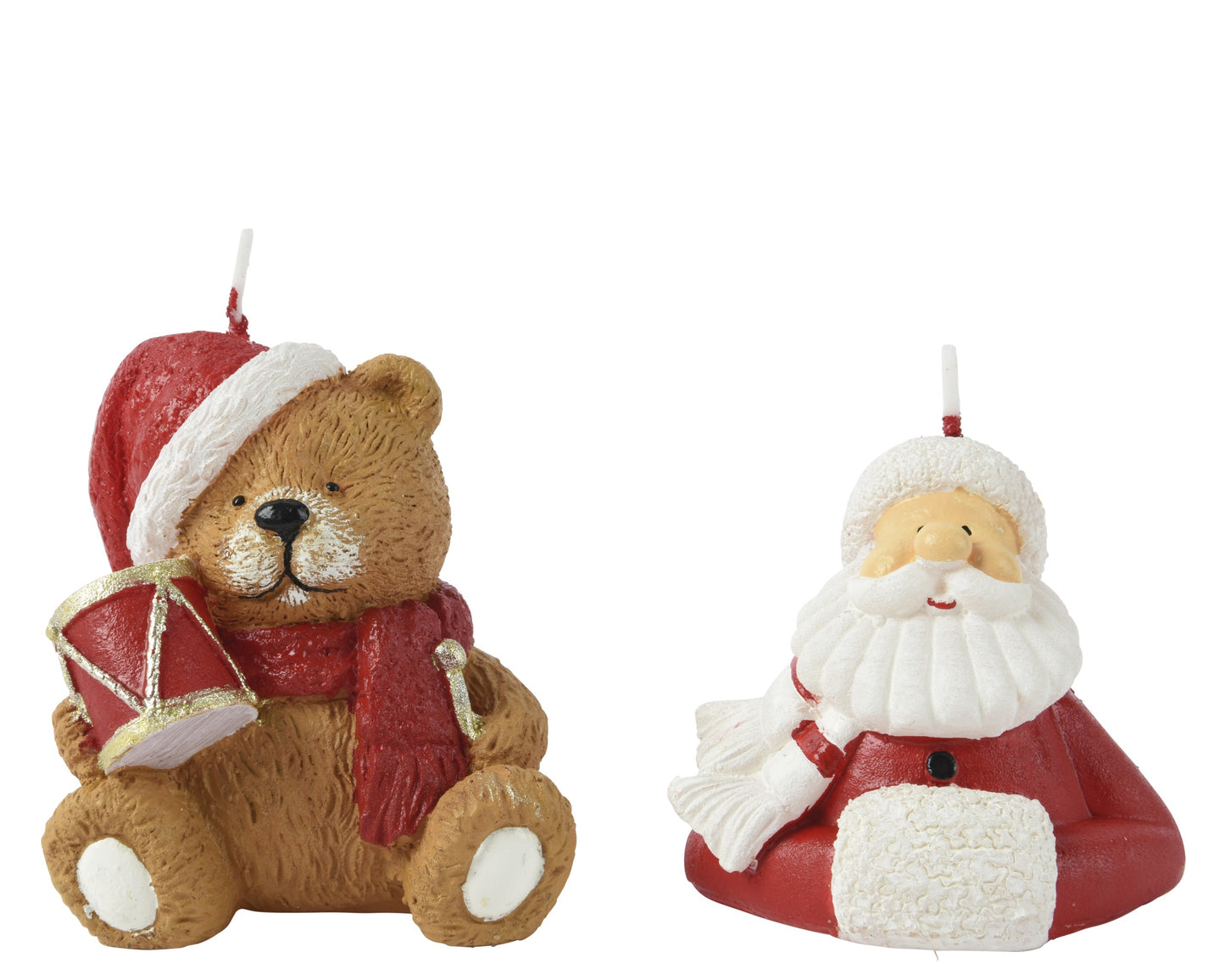 Candele assortito babbo e orso 7x8xH8,5 - Kaemingk