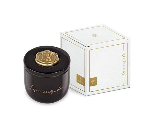 Candela con ceralacca 18 oro colore nera - CUPIDO