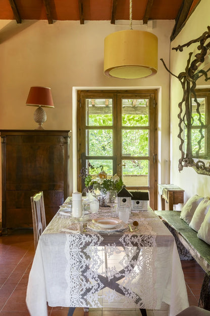 Tovaglia intarsio 'Simposio' 170x240 colore biscotto - Chez moi