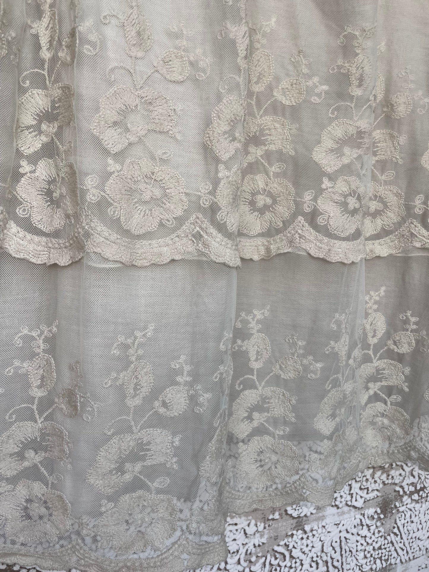 Mantovana pizzo Retró 160x55H colore argilla - Chez moi