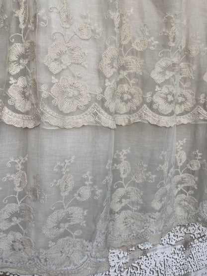 Mantovana pizzo Retró 160x55H colore argilla - Chez moi