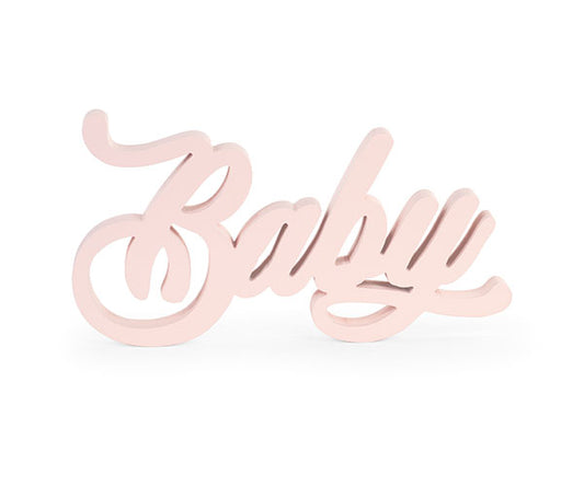 Scritta Baby rosa+ adesivo -CartaiBassanesi
