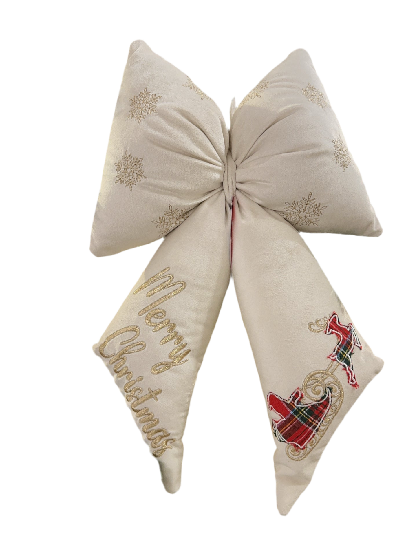 Fiocco con slitta e scritta ‘Merry christmas’ 30x45h - Clodette