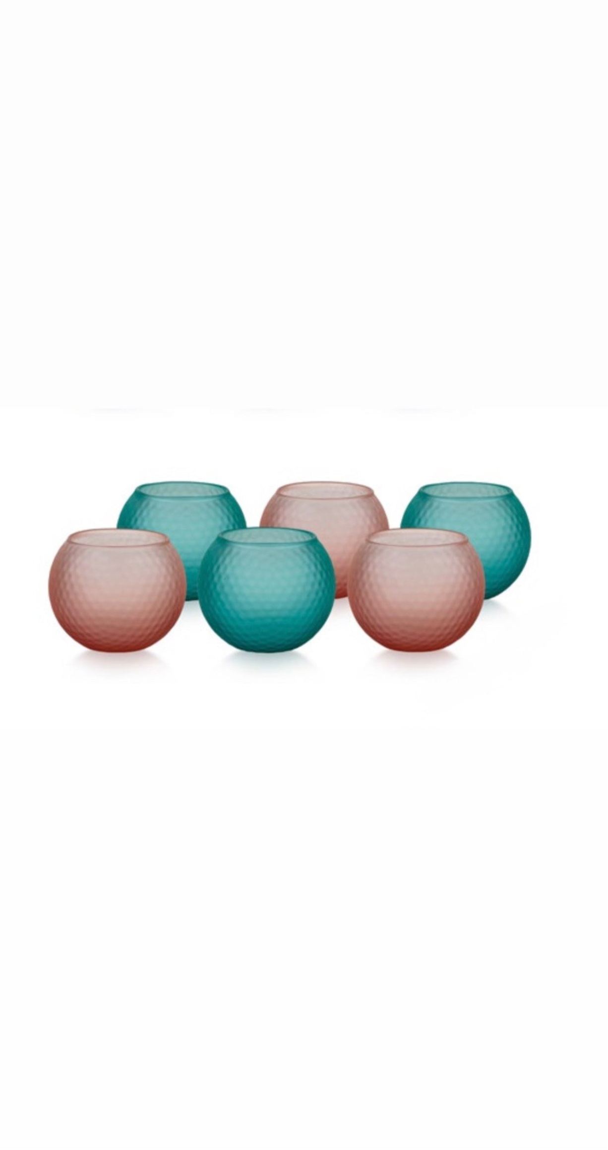 Set 6 bicchieri vetro D7,5xH9 'linea Bubble' - Madrhélen