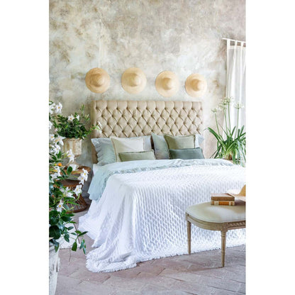 Copriletto singola con gala 180x260 collezione 'Petali Uniti' - Blanc Mariclò