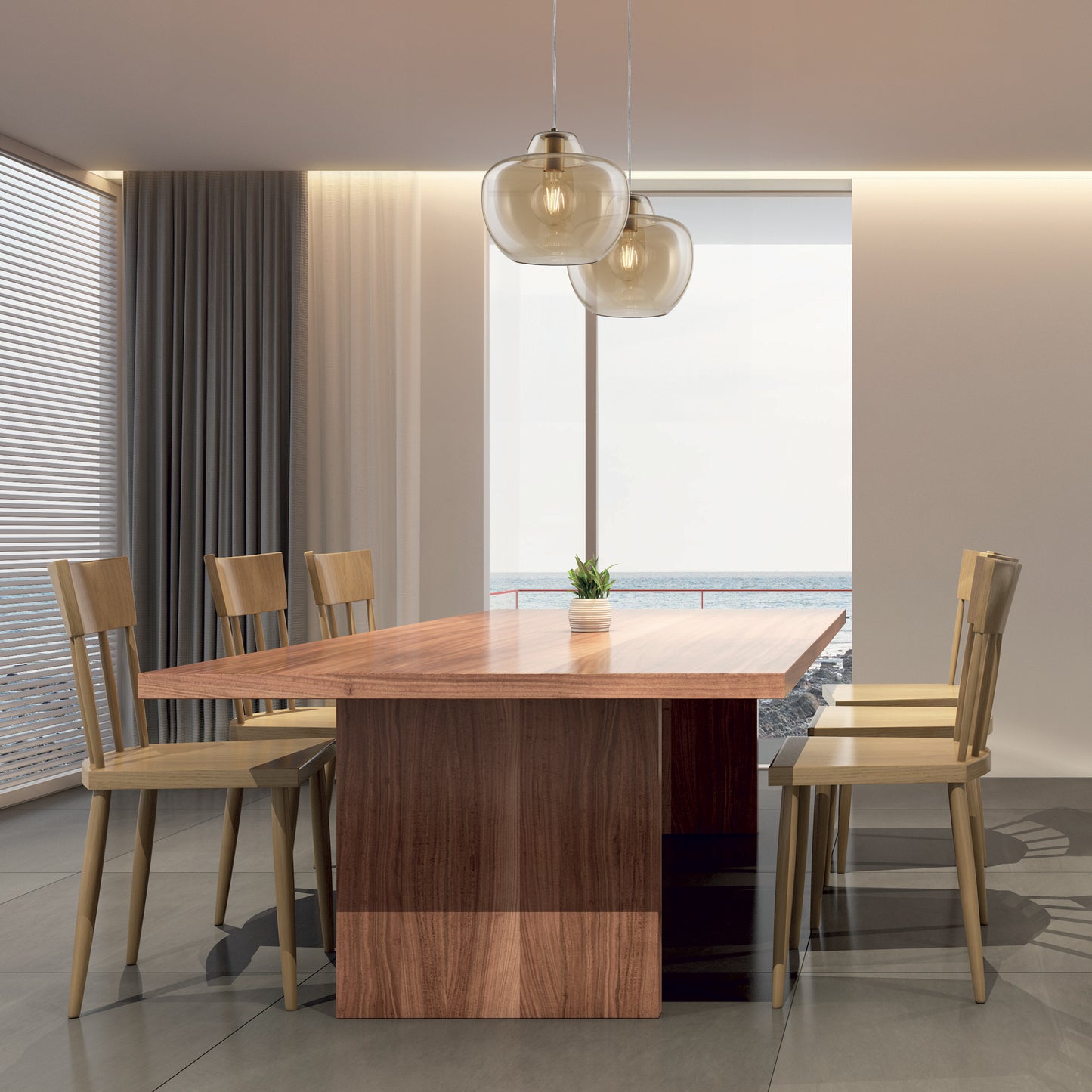 Sospensione in vetro ‘Justine’ D28 H25 - Leo Lux