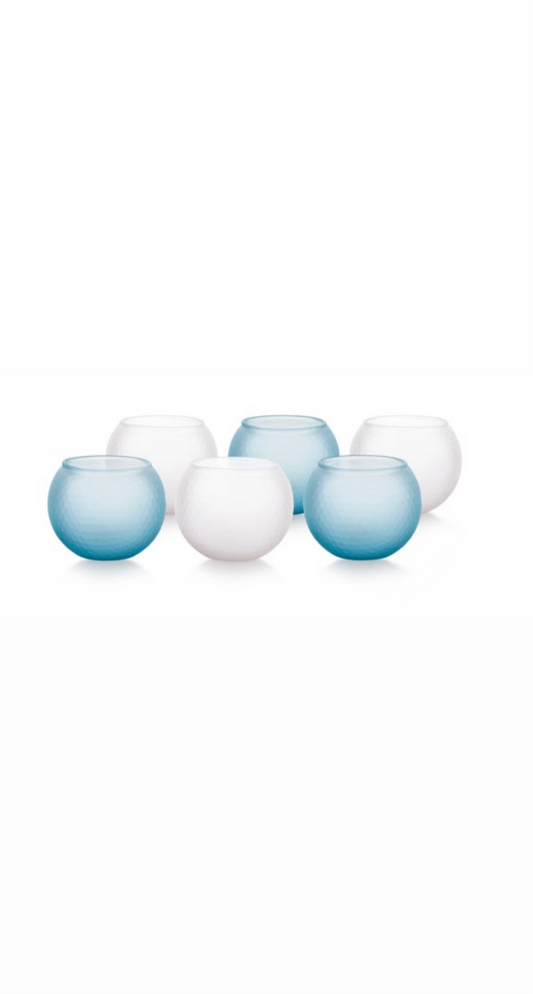 Set 6 bicchieri vetro D7,5xH9 'linea Bubble' - Madrhélen