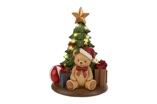 Albero con orso natalizio a led L15xP10xH17 - Le stelle