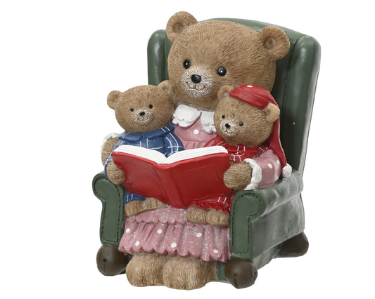 Decoro natalizio orso con poltrona 13x14x17H - Kaemingk