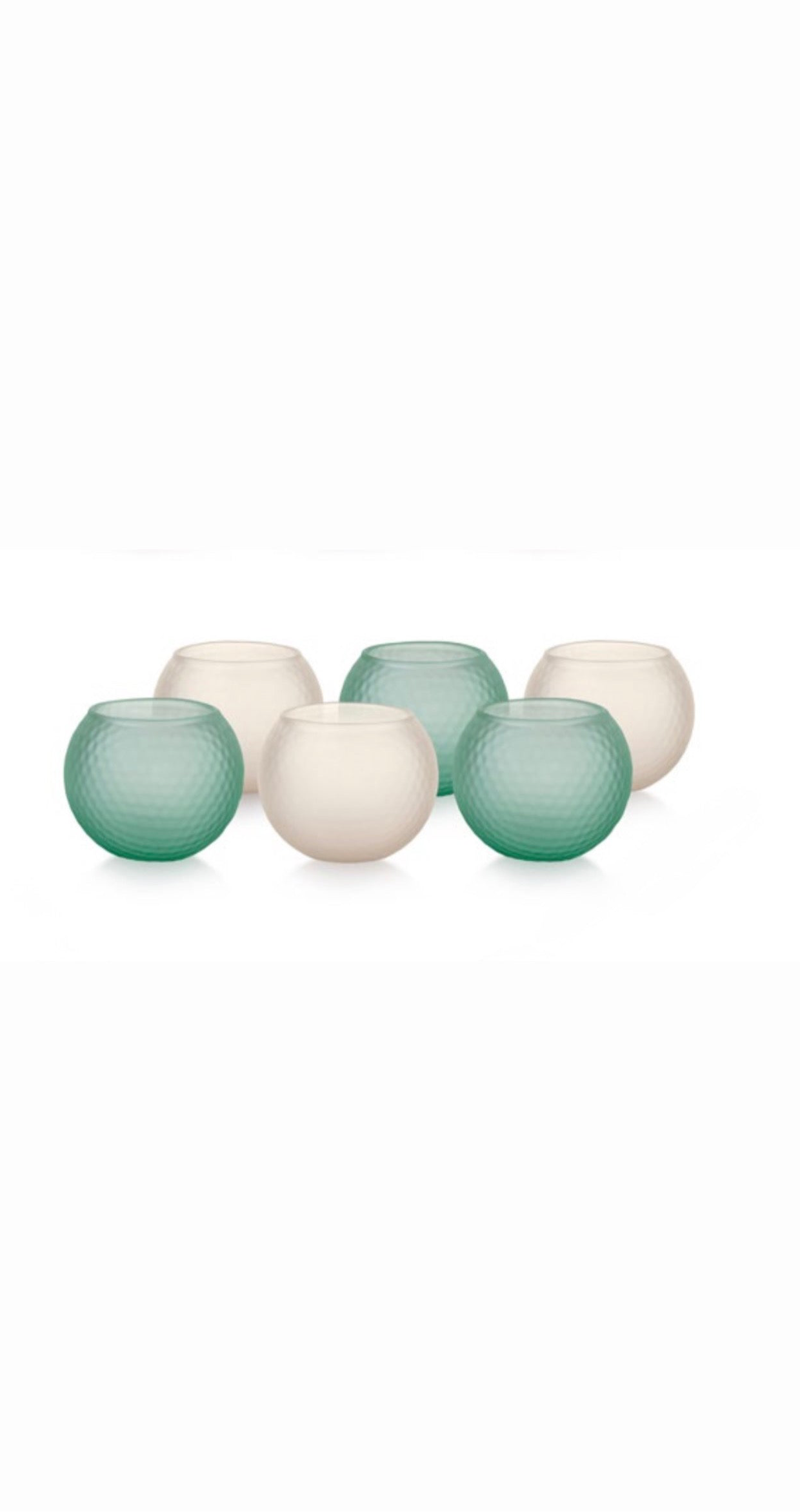 Set 6 bicchieri vetro D7,5xH9 'linea Bubble' - Madrhélen