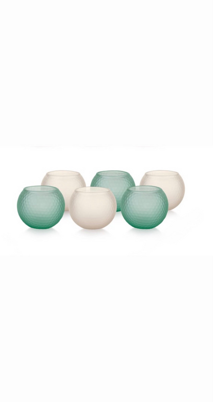 Set 6 bicchieri vetro D7,5xH9 'linea Bubble' - Madrhélen