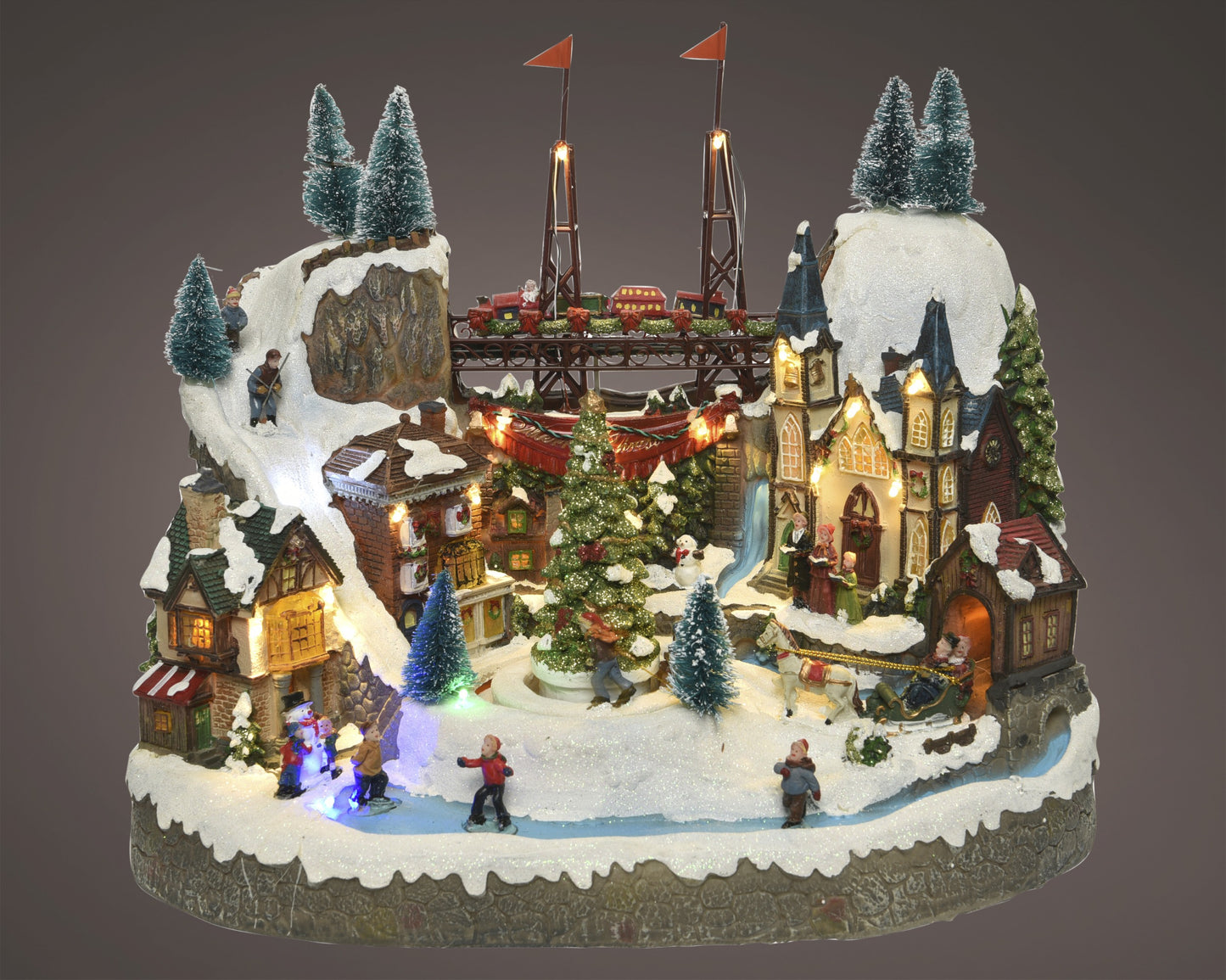 Giostra natalizia 'Caffè Shop&Gift Shop' 39,5x26,8xh26 -  Lumineo