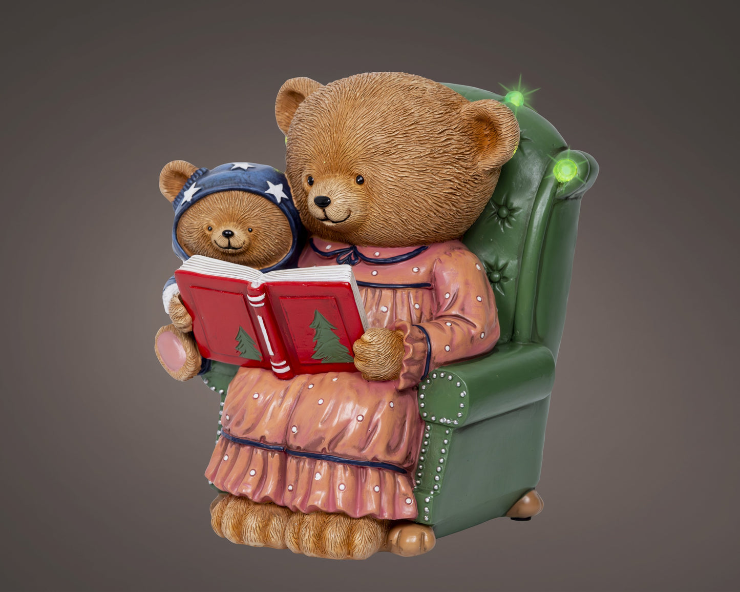 Decoro natalizio Teddy con poltrona con led 17,5x19,5x22h - Kaemingk