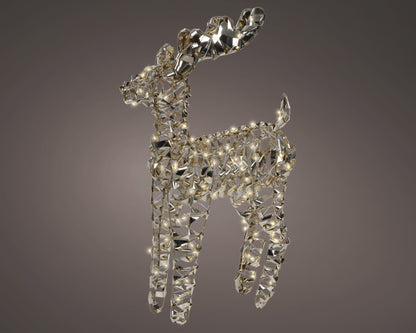 Decoro natalizio renna in oro con LED L67xP13XH66 - Kaemingk
