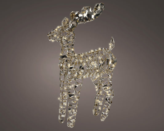 Decoro natalizio renna in oro con LED L67xP13XH66 - Kaemingk