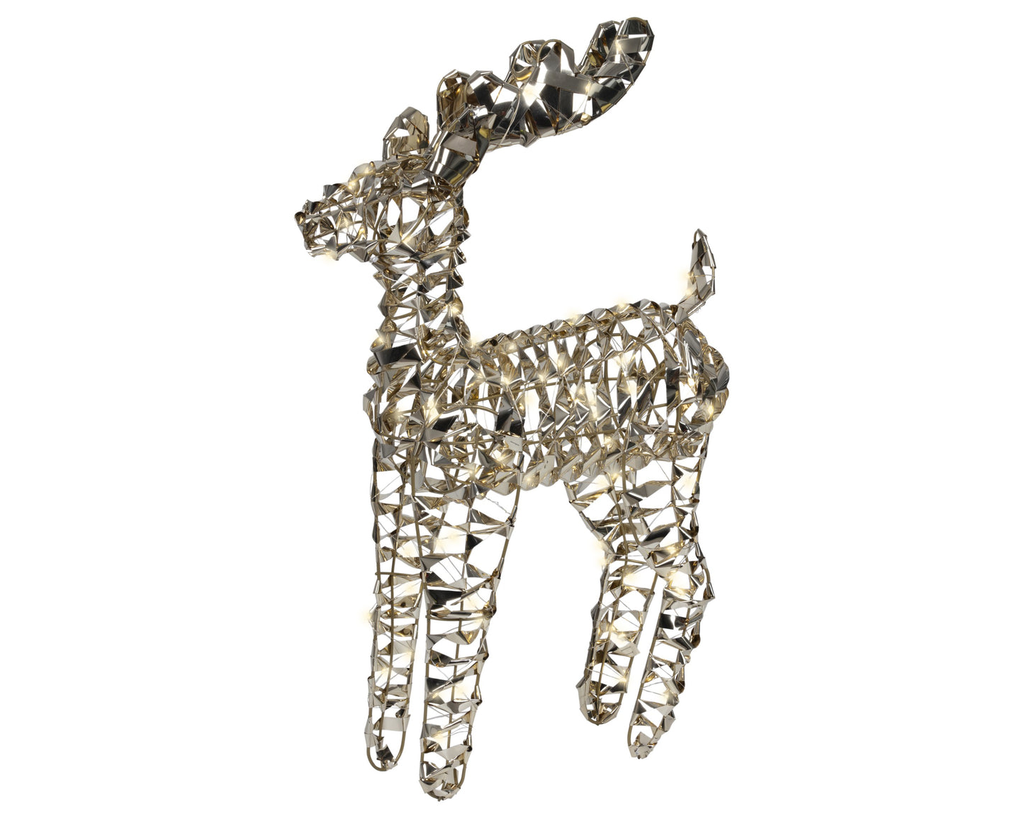 Decoro natalizio renna in oro con LED L67xP13XH66 - Kaemingk