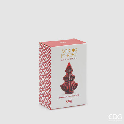 Candela natalizia a forma di albero ‘Nordic Forest’ rossa H25 - EDG