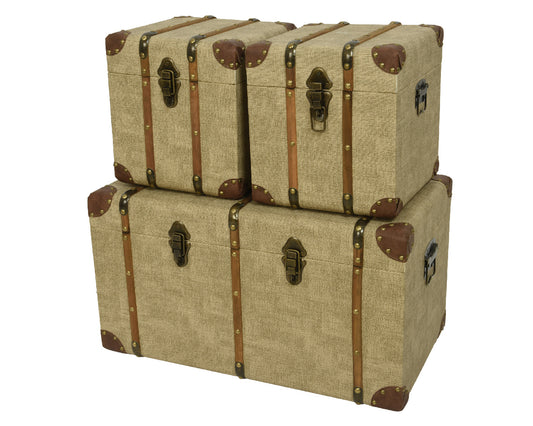 Set Bauli in pelle beige - Decoris