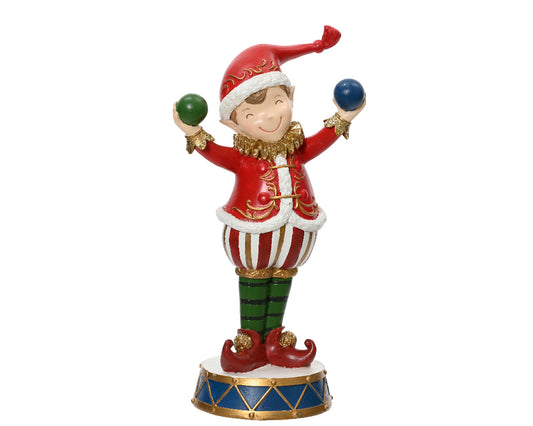 Elfo maschio giocoliere 15x10x28h - Decoris