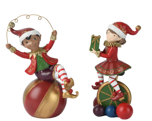 Elfi giocolieri natalizi ass. - Decoris