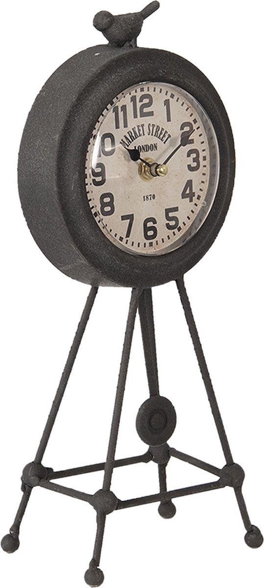 Orologio metallo con uccellino 14x9x23h - Clayre & Eef