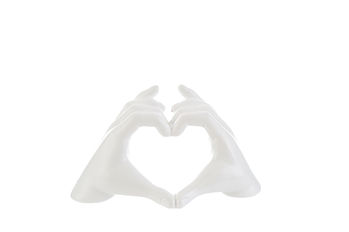 Mani a forma di cuore bianco 15x8,5h - Le Stelle