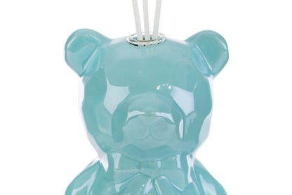Profumatore orsetto in porcellana celeste 9,5x9x13H - Le stelle