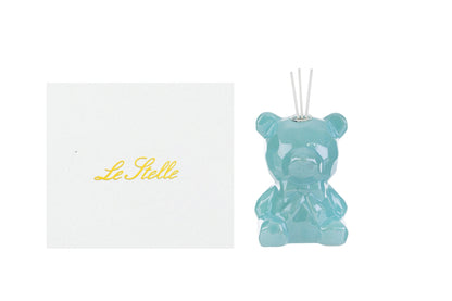 Profumatore orsetto in porcellana celeste 9,5x9x13H - Le stelle