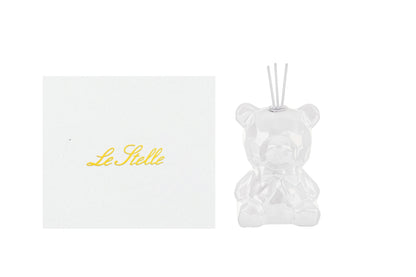 Profumatore orsetto in porcellana bianco 9,5x9x13H - Le stelle