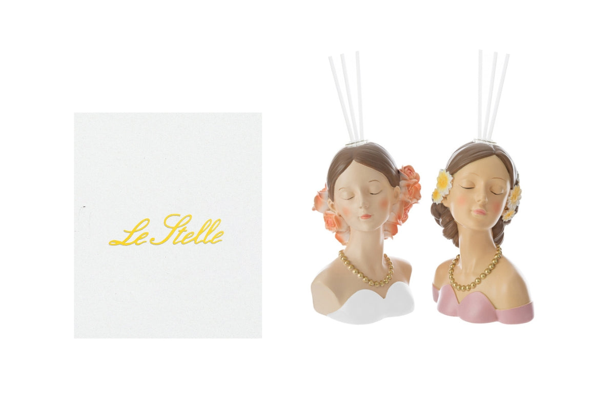 Profumatore a forma di ragazza 2 ass. 10x7x14H con shopper - Le Stelle